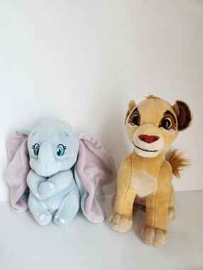 2 Ty Sparkle Disney Beanie Baby The Lion King Simba & Dumbo 7" Beanbag 2019 2021